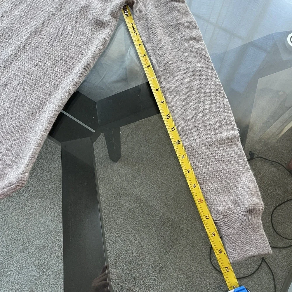 Catherine Malandrino 100% Cashmere Sweater Womens Small Brown Tunic Neutral Luxe